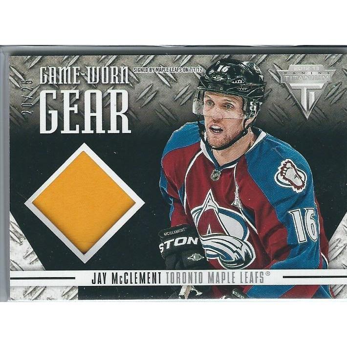 2012-13 Panini Titanium Jay McClement Game Worn Gear Patch /25 BB COL