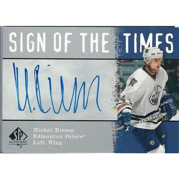 2000-01 SP Authentic Michel Riesen Sign of the Times Autograph BB EDM