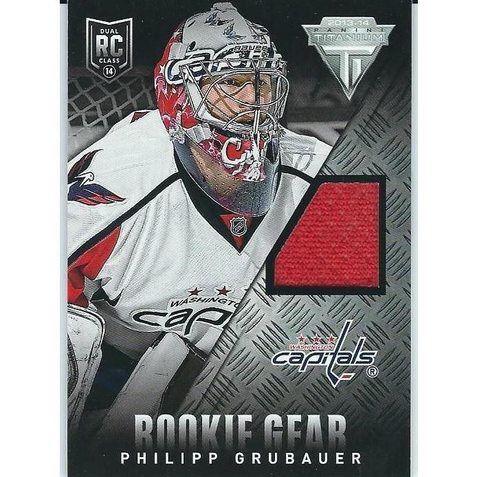 2013-14 Panini Titanium Philipp Grubauer Rookie Gear Jersey BB WSH