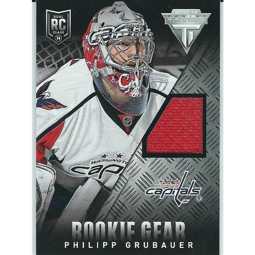2013-14 Panini Titanium Philipp Grubauer Rookie Gear Jersey BB WSH
