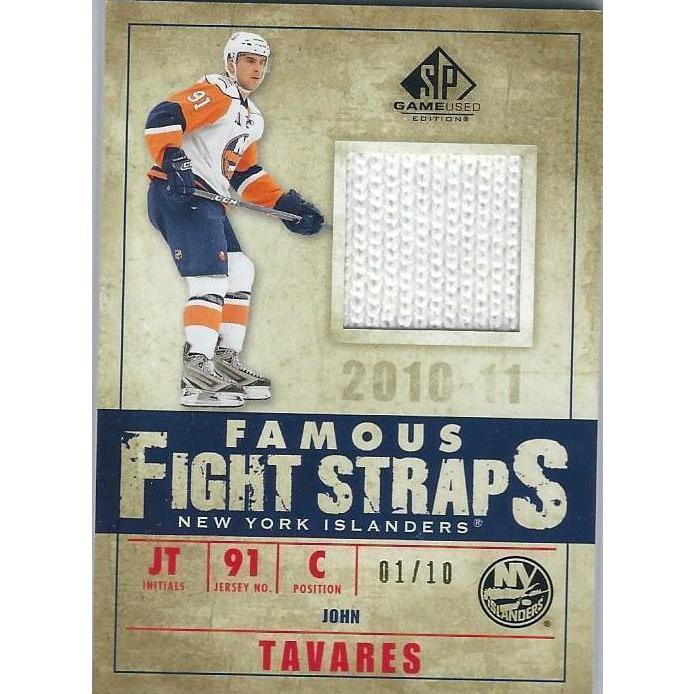 2010-11 SPGU SP Game Used John Tavares Fight Strap Patch 01/10 NYI