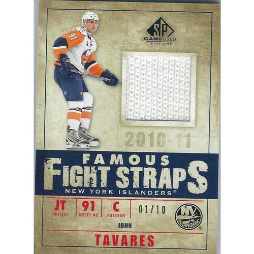 2010-11 SPGU SP Game Used John Tavares Fight Strap Patch 01/10 NYI