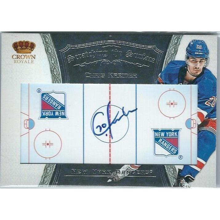2012-13 Panini Crown Royale Chris Kreider Scratching the Surface Rookie Autograph NYR