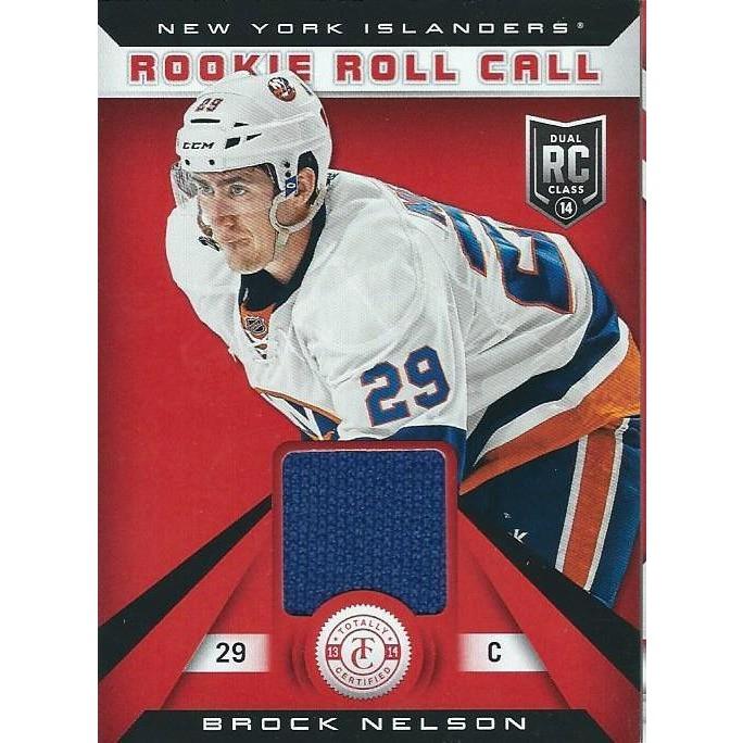 2013-14 Panini Totally Certified Brock Nelson Rookie Roll Call Jersey BB NYI