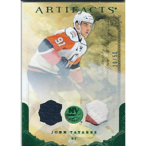 2010-11 Upper Deck Artifacts John Tavares Emerald Green Jersey Patch /50 NYI