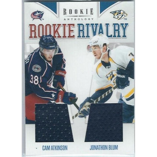 2011-12 Panini Rookie Anthology Cam Atkinson Jonathan Blum Rookie Rivalry Jerseys BB CLB