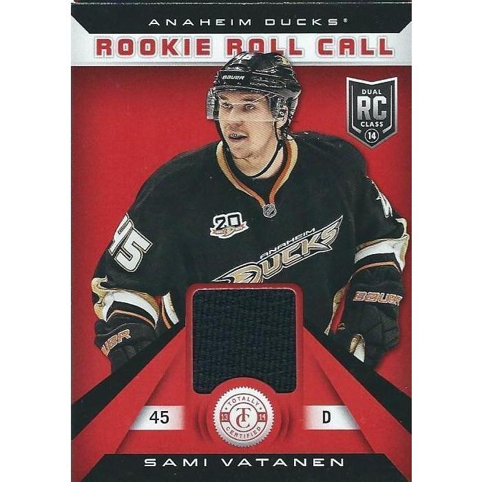 2013-14 Panini Totally Certified Sami Vatanen Rookie Roll Call Jersey BB ANA