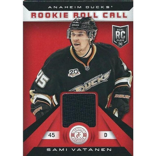 2013-14 Panini Totally Certified Sami Vatanen Rookie Roll Call Jersey BB ANA