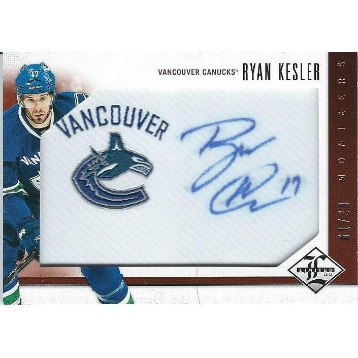 2012-13 Panini Limited Ryan Kesler Monikers Autograph /99 VAN