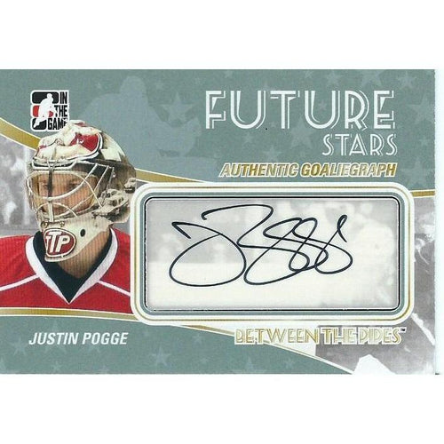 2010-11 ITG Between The Pipes Justin Pogge Future Stars Autograph BB TOR
