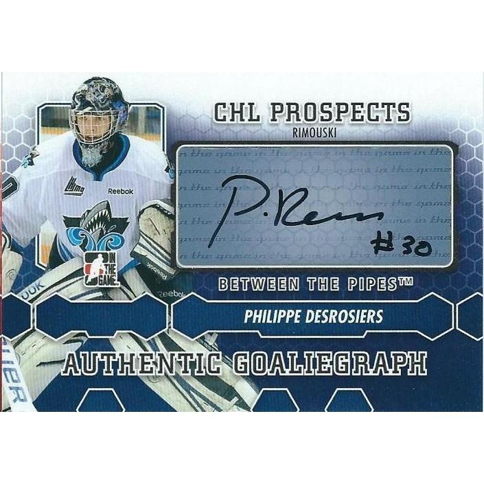 2012-13 ITG Between The Pipes Philippe Desrosiers CHL Prospects Autograph BB DAL
