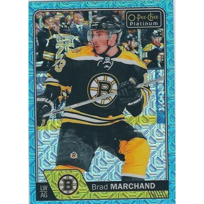 2016-17 OPC O-Pee-Chee Platinum Brad Marchand Ice Blue Traxx Parallel #146 BOS