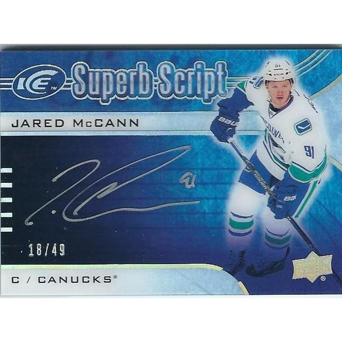2015-16 Upper Deck Ice Jared McCann Superb Script Rookie Autograph /49 VAN