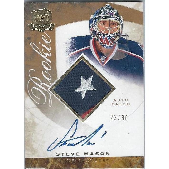 2008-09 Upper Deck The Cup Steve Mason Gold Rainbow Rookie Patch Autograph RPA /30 CLB