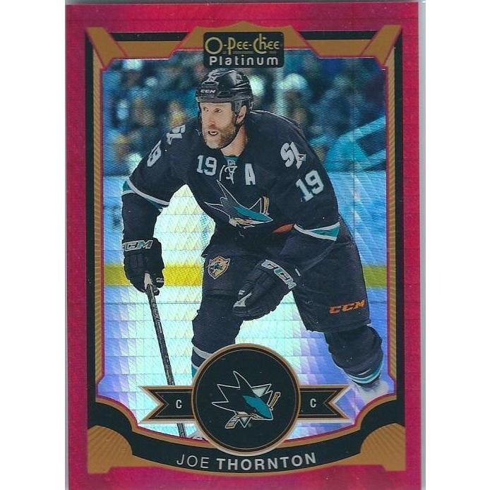 2015-16 OPC O-Pee-Chee Platinum Joe Thornton Red Prism Parallel /149 #19 SJS