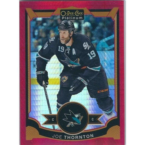 2015-16 OPC O-Pee-Chee Platinum Joe Thornton Red Prism Parallel /149 #19 SJS
