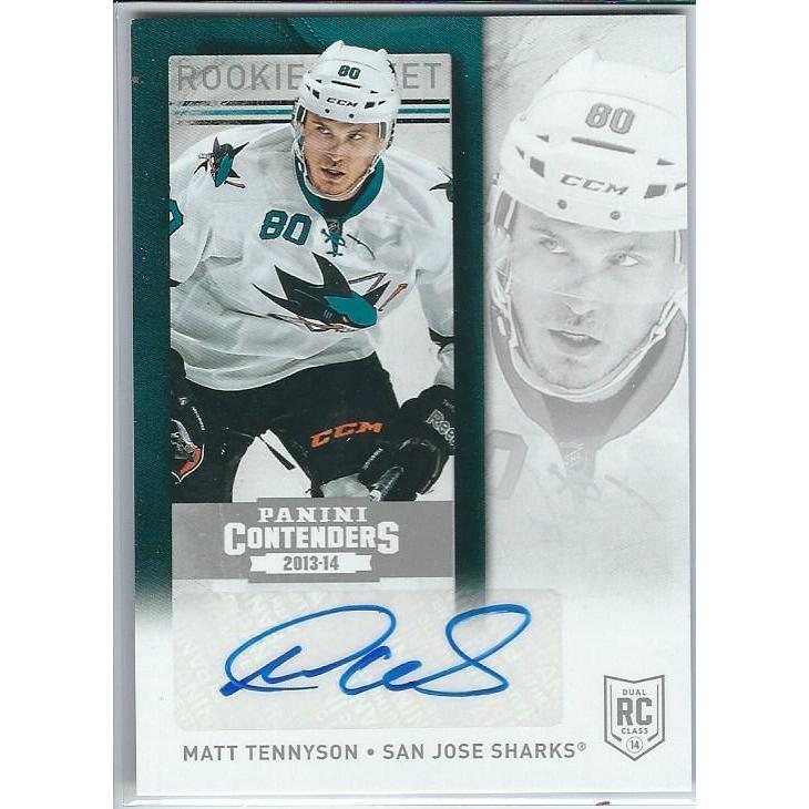 2013-14 Panini Contenders Matt Tennyson Rookie Ticket Autograph BB SJS