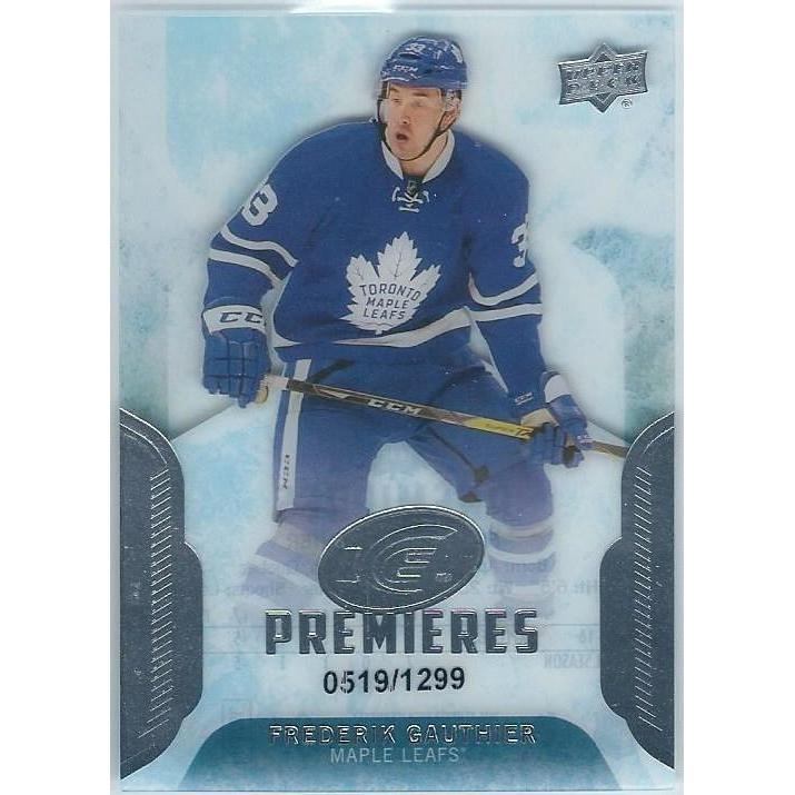 2016-17 Upper Deck Ice Frederik Gauthier Rookie Premieres /1299 TOR