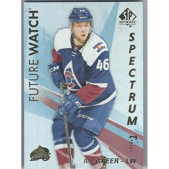 2016-17 SP Authentic A.J. Greer Spectrum Bounty Future Watch Rookie #S-56 COL