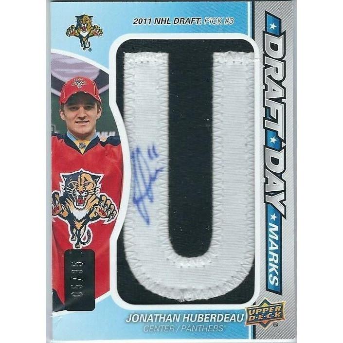 2013-14 SPGU SP Game Used Jonathan Huberdeau Draft Day Marks "U" Rookie Autograph /35 FLA