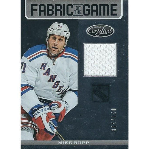 2012-13 Panini Certified Mike Rupp Fabric of the Game Jersey /299 BB NYR