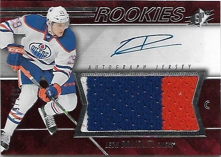 2014-15 Upper Deck SPx Leon Draisaitl Rookie Jersey Autograph 3 Colors /249 EDM