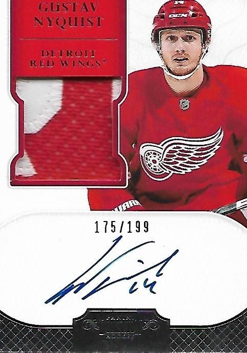 2011-12 Panini Dominion Gustav Nyquist Rookie Patch Autograph RPA /199 DET