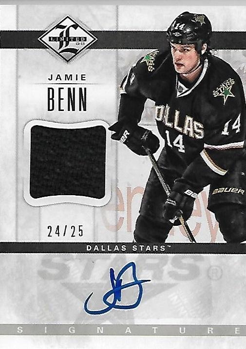 2012-13 Panini Limited Jamie Benn Jersey Autograph /25 DAL