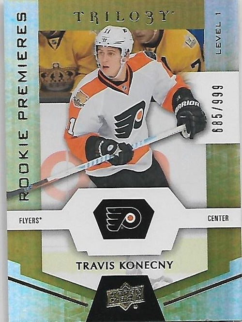 2016-17 Upper Deck Trilogy Travis Konecny Rookie Premieres /999 PHI