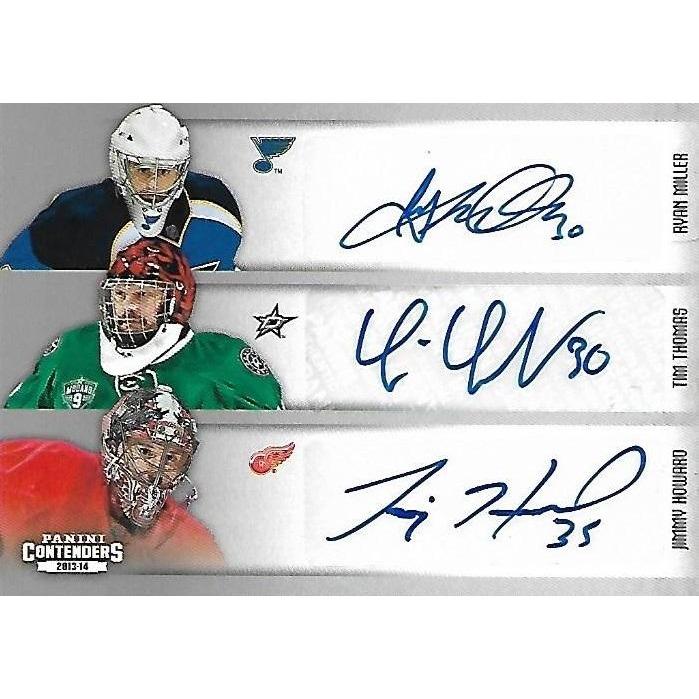 2013-14 Panini Contenders Ryan Miller Tim Thomas Jimmy Howard Cory Schneider Jack Campbell John Gibson American Goalies