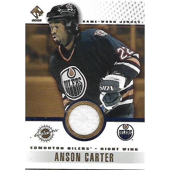 2001-02 Pacific Private Stock Titanium Anson Carter Jersey BB EDM