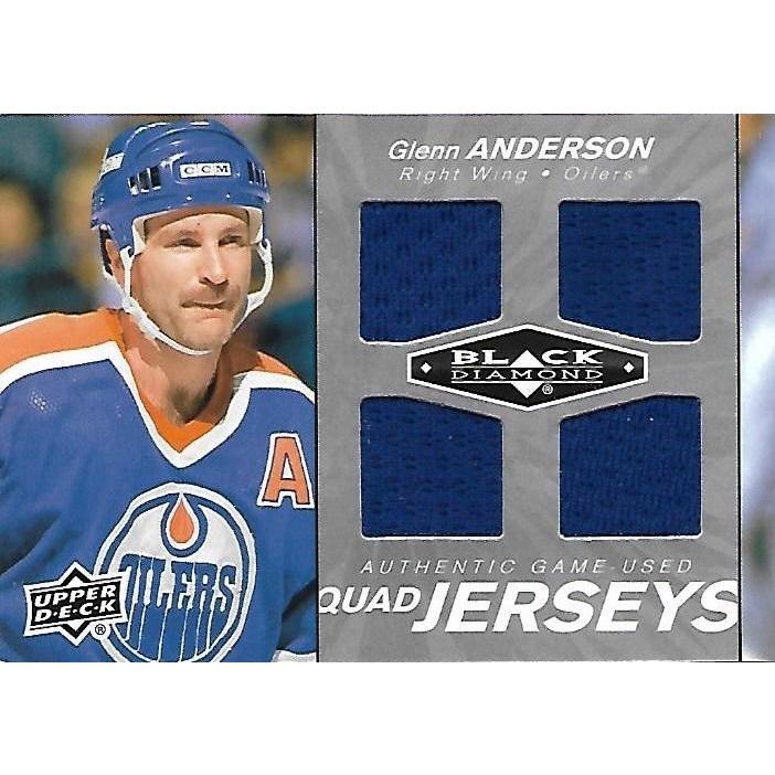 2010-11 Upper Deck Black Diamond Glenn Anderson Quad Jersey BB EDM
