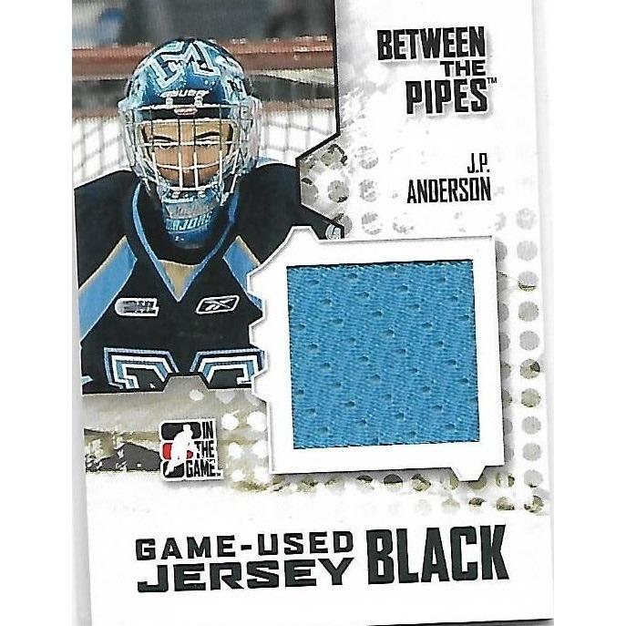 2009-10 ITG In The Game Between The Pipes J.P. Anderson Black Jersey BB SJS