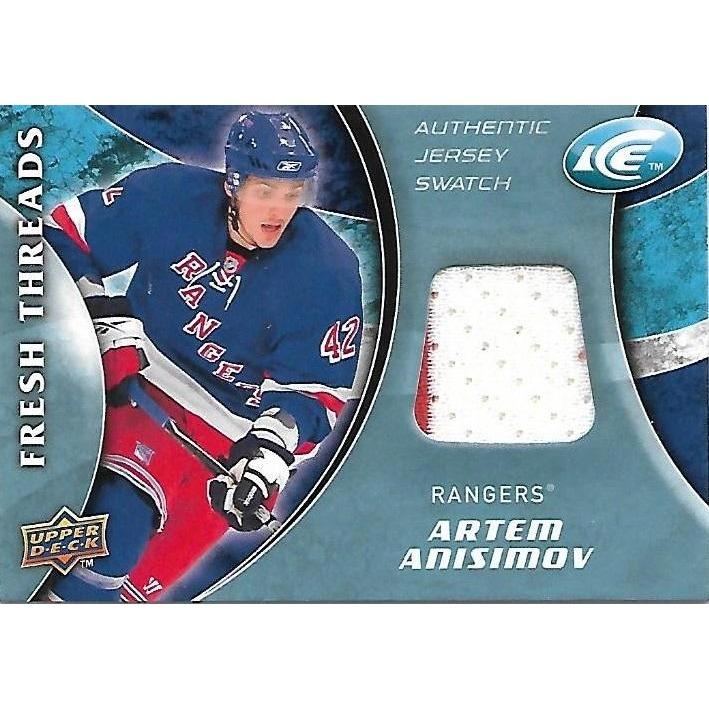 2009-10 Upper Deck Ice Artemi Anisimov Fresh Threads Jersey BB NYR