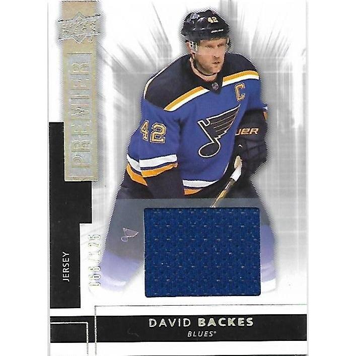 2014-15 Upper Deck Premier David Backes Jersey /125 BB STL