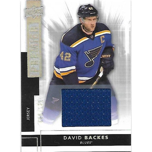 2014-15 Upper Deck Premier David Backes Jersey /125 BB STL