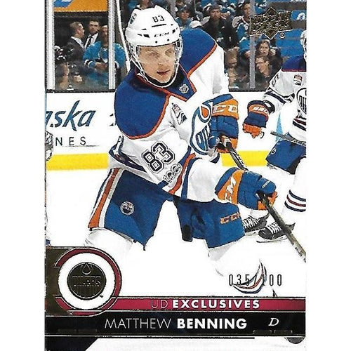 2017-18 Upper Deck Matthew Benning Exclusives /100 #77 EDM