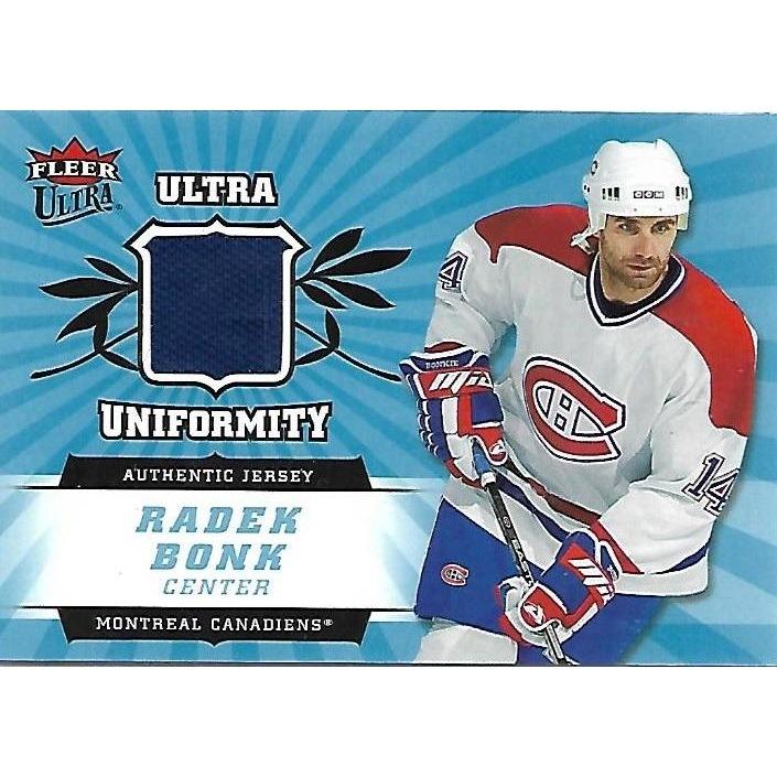 2006-07 Fleer Ultra Radek Bonk Ultra Uniformity Jersey BB MTL