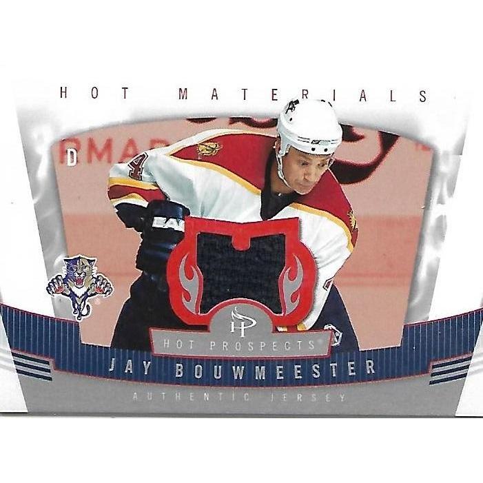 2006-07 Fleer Hot Prospects Jay Bouwmeester Hot Materials Jersey BB FLA