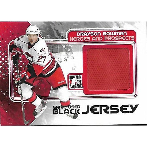 2010-11 ITG In The Game Heroes and Prospects Drayson Bowman Black Jersey /120 BB CAR