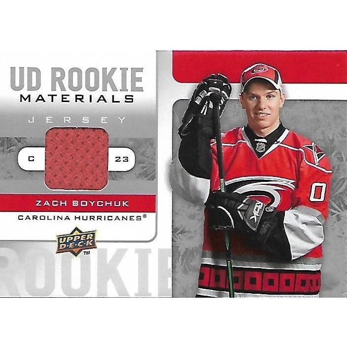 2008-09 Upper Deck Zach Boychuk Rookie Materials Jersey BB CAR