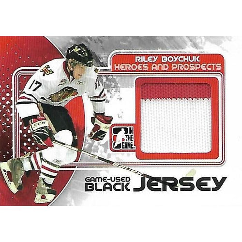 2010-11 ITG In The Game Heroes and Prospects Riley Boychuk Black Jersey /120 BB NJD