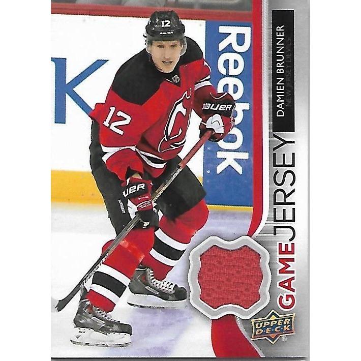 2014-15 Upper Deck Damien Brunner Game Jersey BB NJD