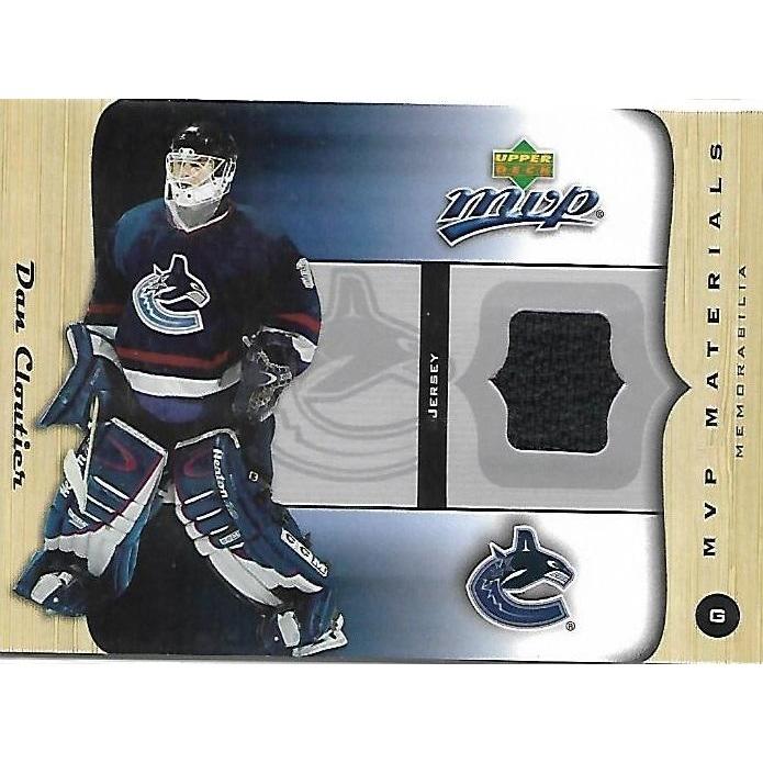 2005-06 Upper Deck MVP Dan Cloutier MVP Materials Jersey BB VAN