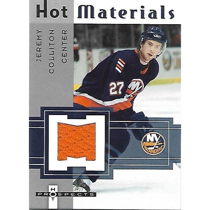 2005-06 Fleer Hot Prospects Jeremy Colliton Hot Materials Jersey BB NYI