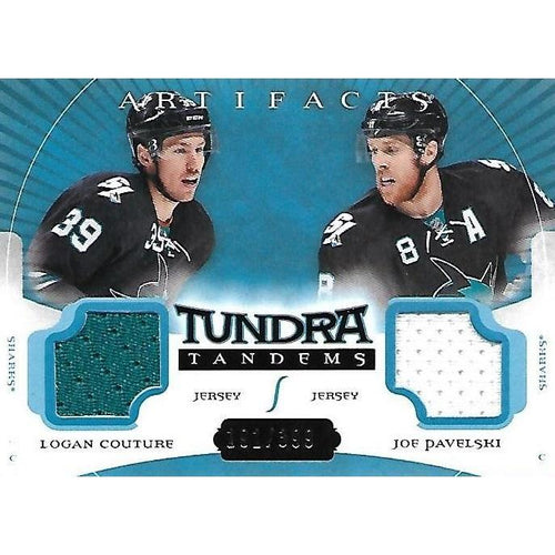 2015-16 Artifacts Logan Couture Joe Pavelski Tundra Tandems Jersey /399 BB SJS