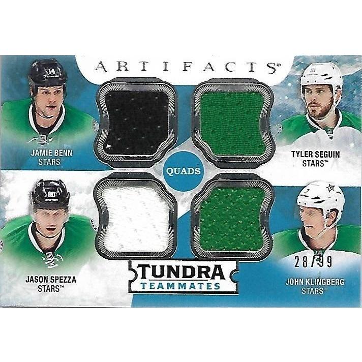 2016-17 Upper Deck Artifacts Jamie Benn Tyler Seguin Jason Spezza John Klingberg Tundra Temmates Quad Jersey /99 DAL