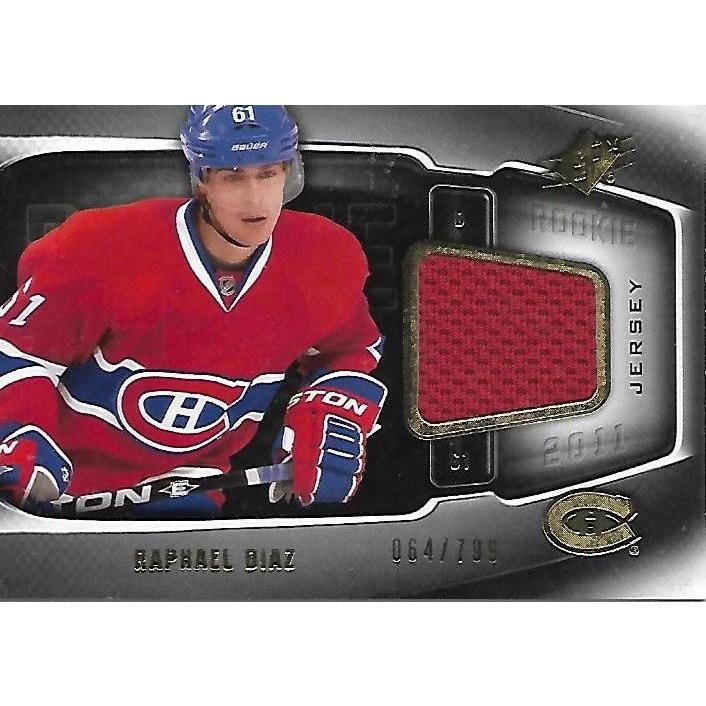 2011-12 Upper Deck SPx Raphael Diaz Rookie Jersey /799 #170 BB MTL