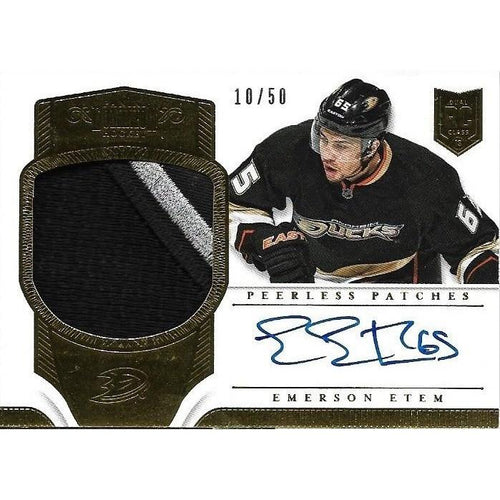 2013-14 Panini Dominion Emerson Etem Peerless Patches RPA Autograph Rookie /50 ANA