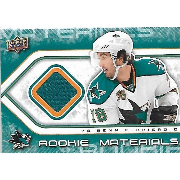 2009-10 Upper Deck Benn Ferriero Rookie Materials Jersey BB SJS